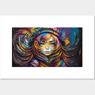 Colorful Girl Posters and Art